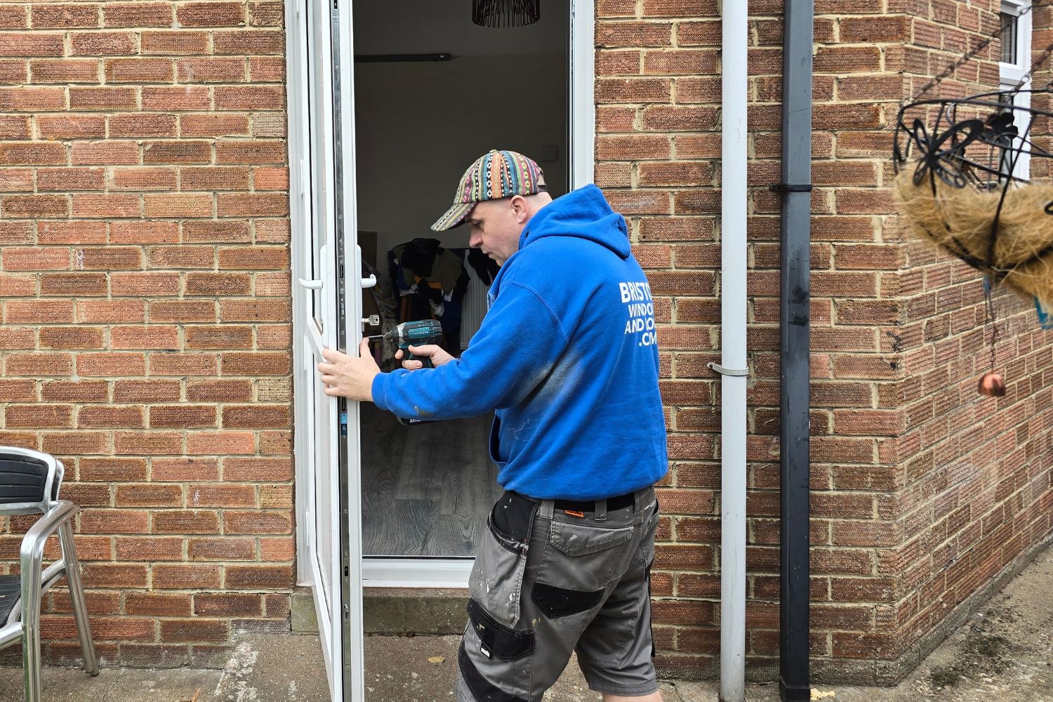 Bristol Windows & Doors technician carrying out an emergency door repair